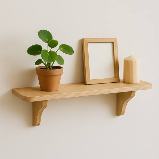 Minimalist Wooden Wall Mounted Shelf